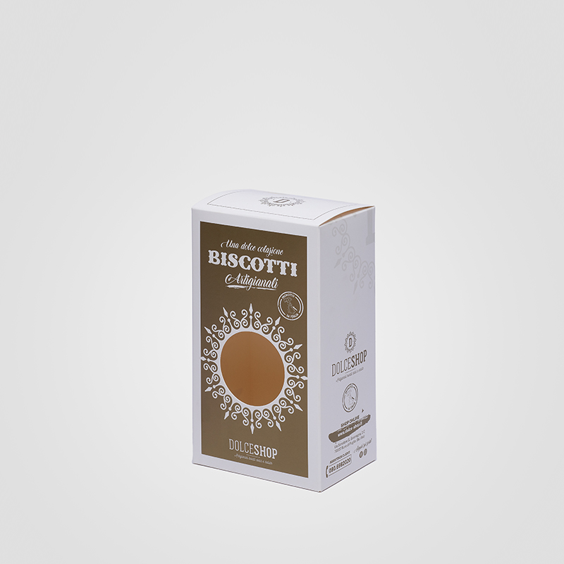 Astuccio per biscotti artigianali Dolce Fiore, con finestra fustellata