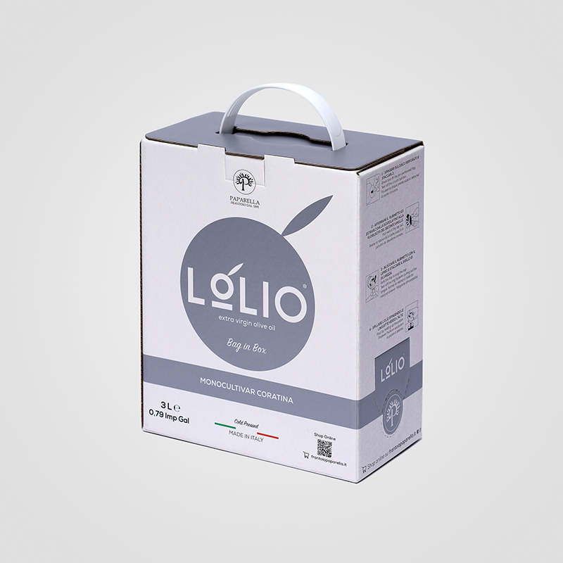 Bag in Box personalizzato da 3 litri di Olio Extra Vergine di Oliva Azienda Agricola Paparella Barletta