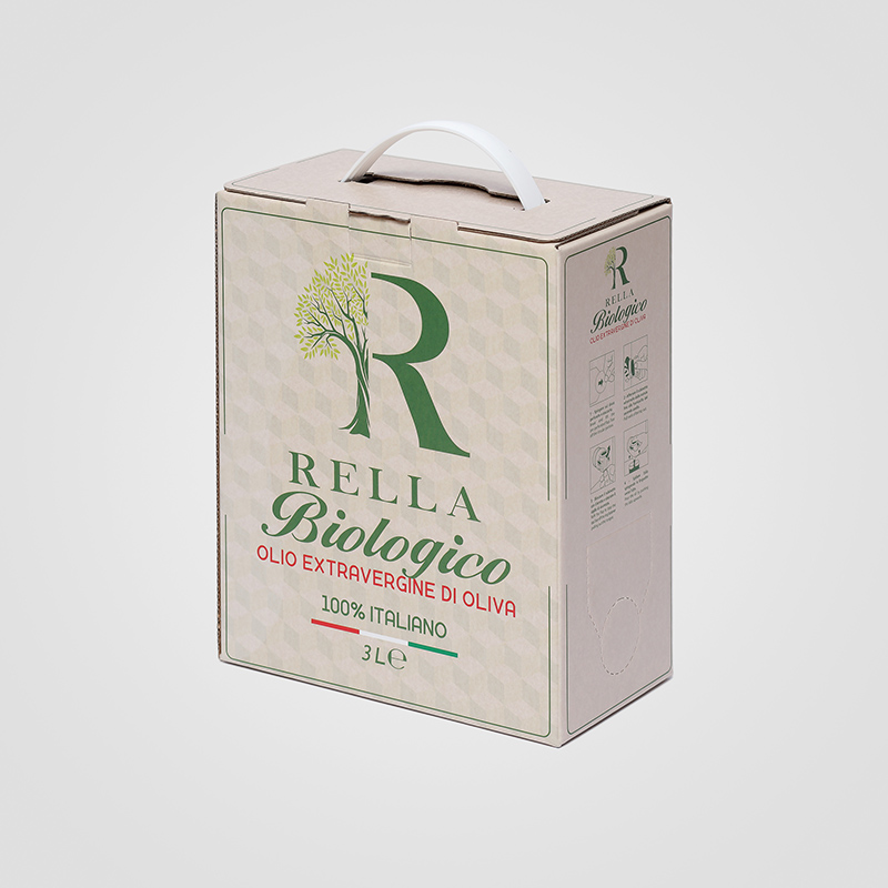 Bag in Box personalizzato da 3 litri di Olio Extra Vergine di Oliva Rella Grumo Appula