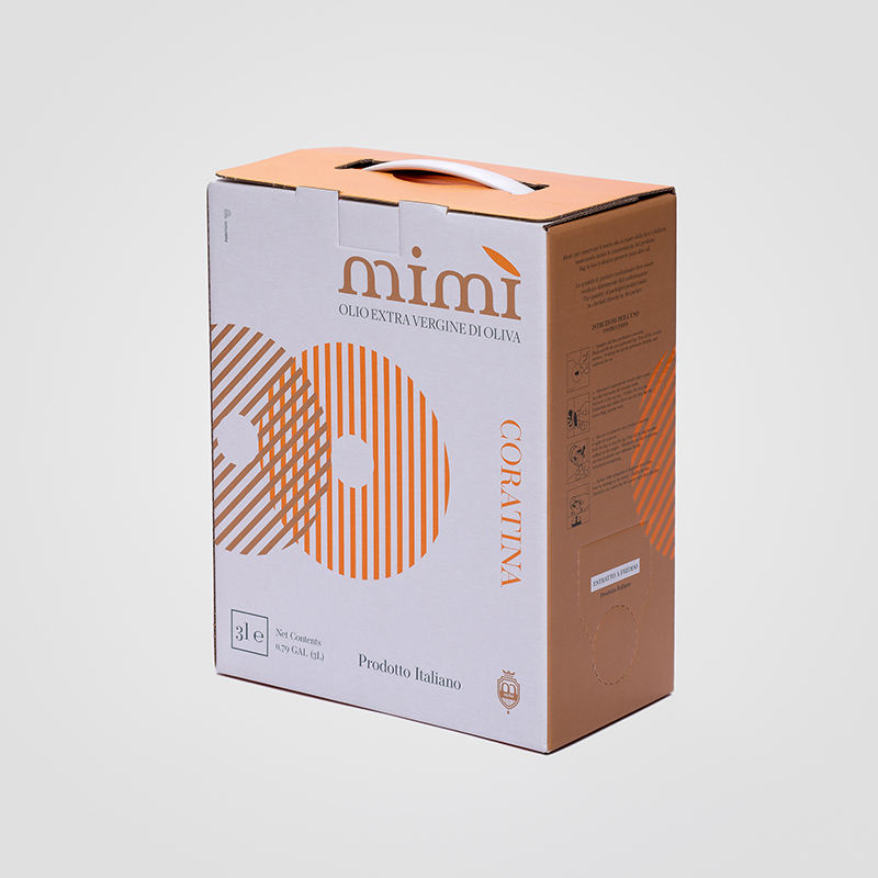Bag in Box Personalizzato da 5 litri di Olio Extra Vergine Coratina di Oliva Mimì Produzione Bag in Box personalizzato da 5 litri di Olio Extra Vergine Coratina di Oliva Mimì di Donato Conserva Bari