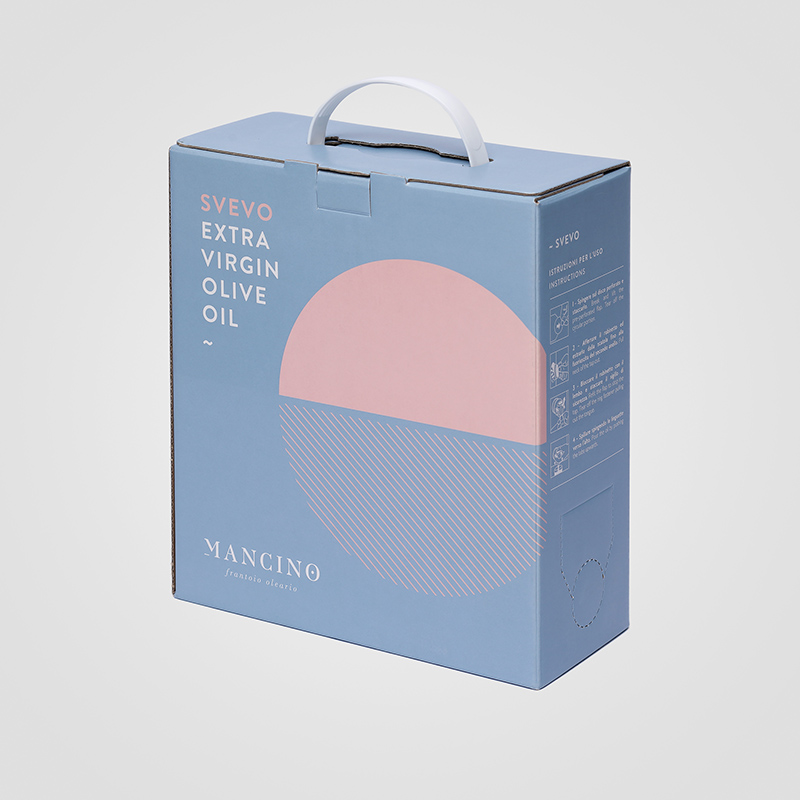 Produzione Bag in Box personalizzato da 5 litri di Olio Extra Vergine Mancino Gioia del Colle