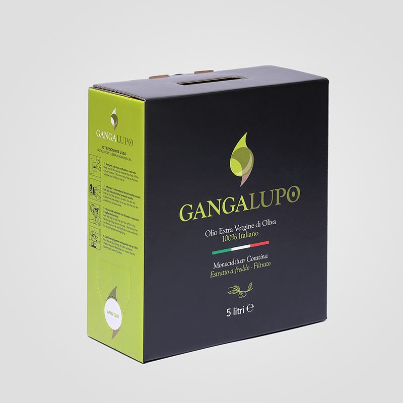 Bag in Box personalizzato da 5 litri di Olio Extra Vergine di Oliva Gangalupo