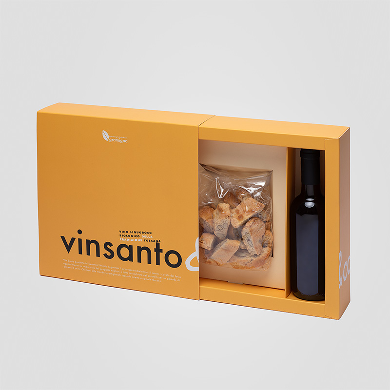 Scatola a fodero per vinsanto e cantucci