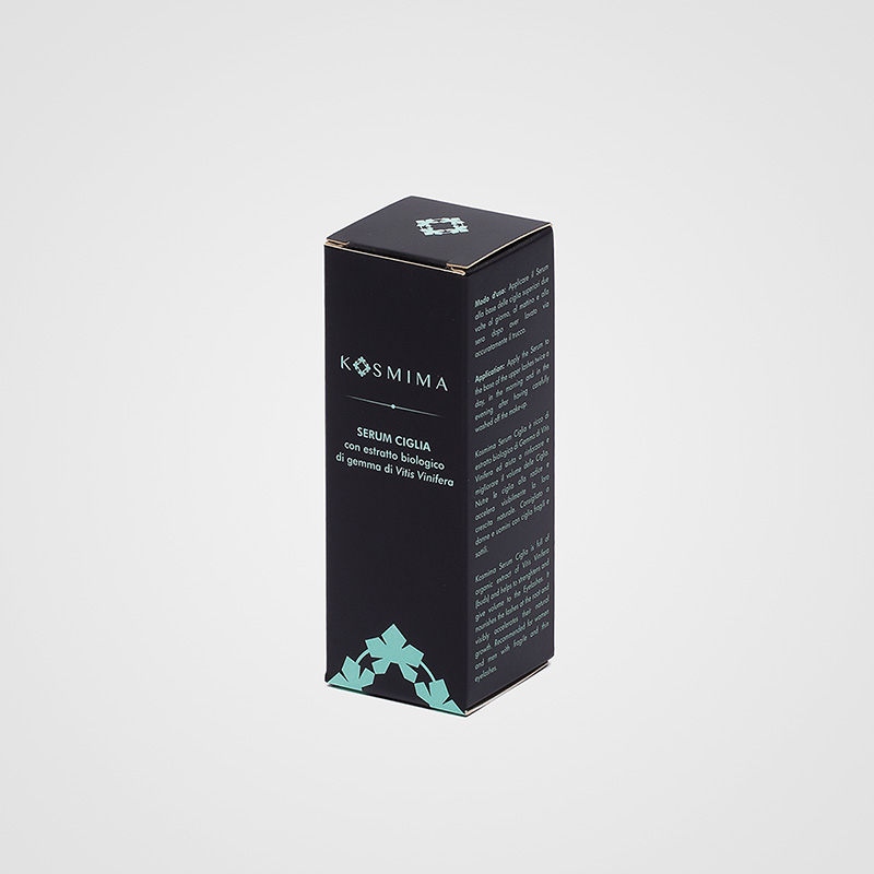Astuccio in cartoncino nero per il settore cosmetico