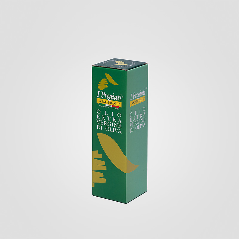 Astuccio per bottiglia da 750 ml per olio Assoproli.