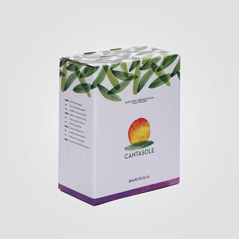 Bag in Box personalizzato da 3 litri di Olio Extra Vergine di Oliva Cantasole Brindisi