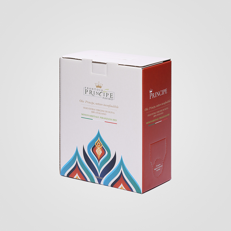 Bag in Box personalizzato da 3 litri di Olio Extra Vergine di Oliva Frantoio Principe Paviro Torremaggiore