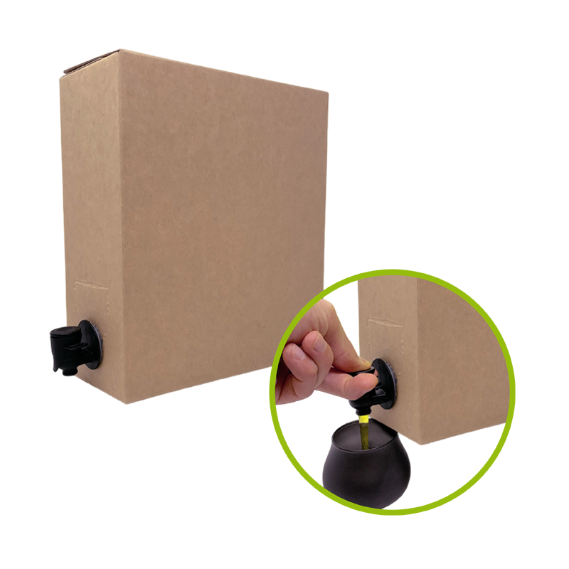 Come spillare da bag-in-box: rimuovere il sigillo di sicurezza del rubinetto e versare il prodotto