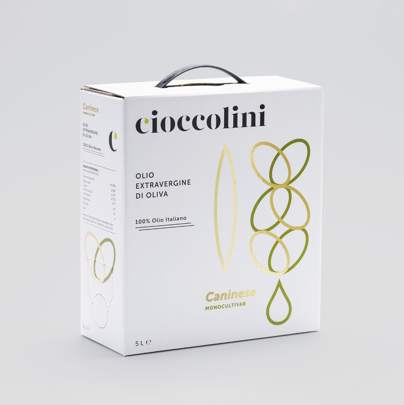 Bag in Box personalizzato da 5 litri di Olio Extra Vergine di Oliva Cioccolini Viterbo